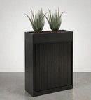 Tambour Door Cabinet with Planter Box 118 x 120 x 43 cm with 2 Shelves