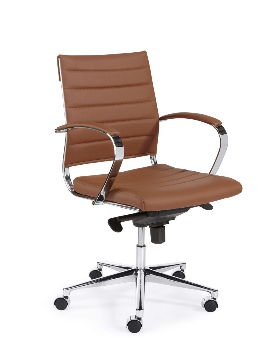 Silla de Oficina 600 Design – Respaldo Bajo en Cuero PU