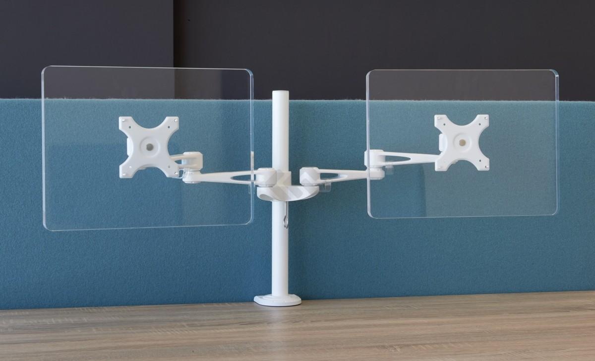 Bras double pour moniteur