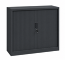 Elegance Tambour Cabinet 135 x 120 x 43 cm with 2 Shelves
