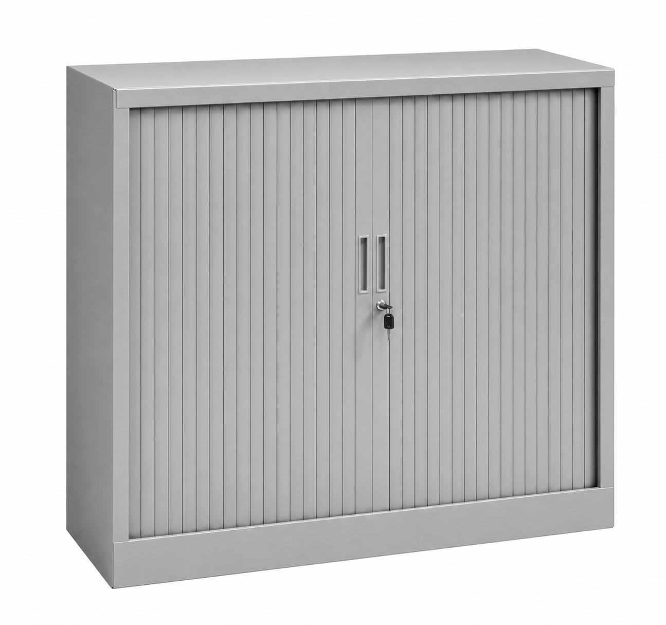 Elegance Tambour Cabinet 135 x 120 x 43 cm with 2 Shelves