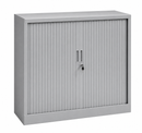 Elegance Tambour Cabinet 135 x 120 x 43 cm with 2 Shelves