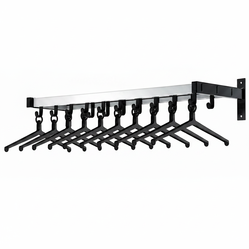 Wall Coat Rack with 10 Hangers & 9 Coat Hooks