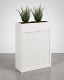 Tambour Door Cabinet with Planter Box 118 x 120 x 43 cm with 2 Shelves