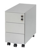 Slim Mobile Pedestal Cabinet with 3 Drawers