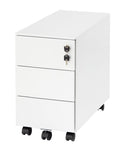 Slim Mobile Pedestal Cabinet with 3 Drawers