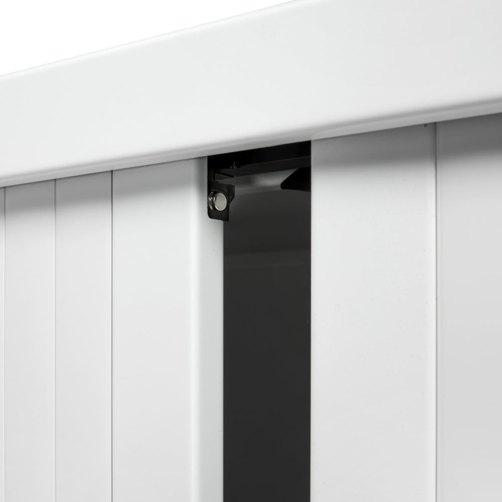 Elegance Tambour Door Cabinet 198 x 120 x 43 cm with 4 Shelves