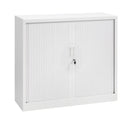Elegance Tambour Cabinet 135 x 120 x 43 cm with 2 Shelves