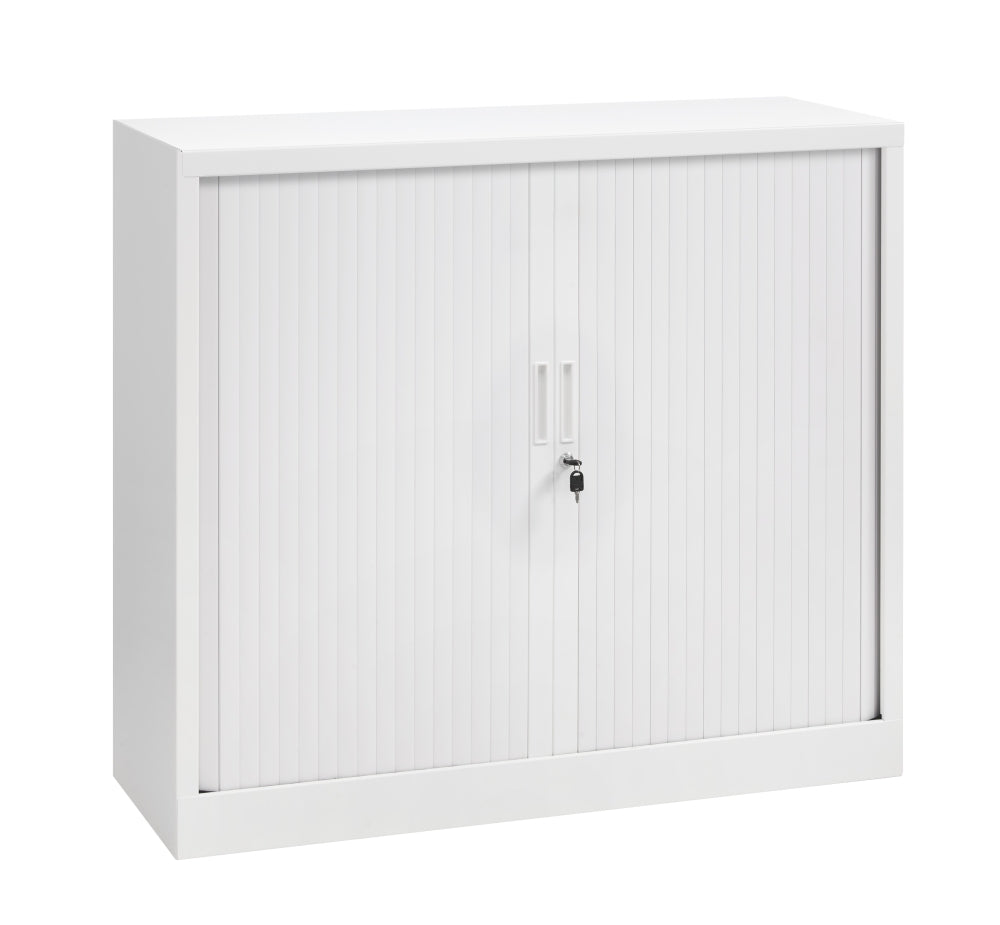 Elegance Tambour Cabinet 135 x 120 x 43 cm with 2 Shelves