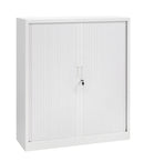 Elegance Tambour Door Cabinet 135 x 120 x 43 cm with 2 Shelves