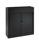 Tambour Door Cabinet with Planter Box 118 x 120 x 43 cm with 2 Shelves