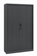 Elegance Tambour Door Cabinet 198 x 120 x 43 cm with 4 Shelves