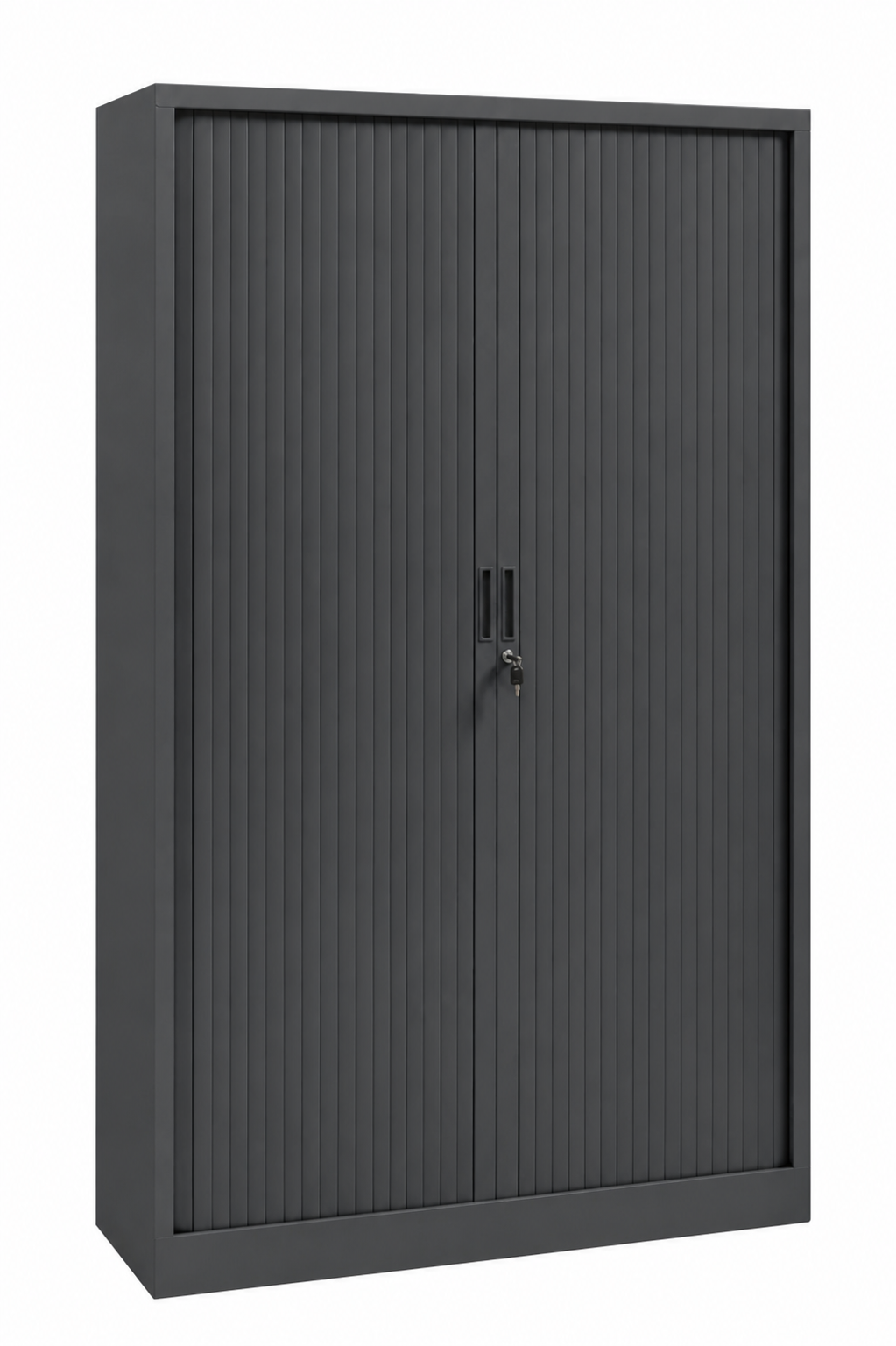 Elegance Tambour Door Cabinet 198 x 120 x 43 cm with 4 Shelves